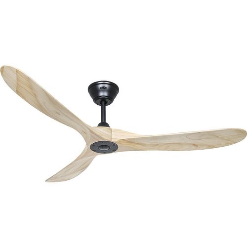 Deckenventilator ECO GENUINO, Rotorblatt-Ø 1520 mm, natur / mattschwarz kaiserkraft