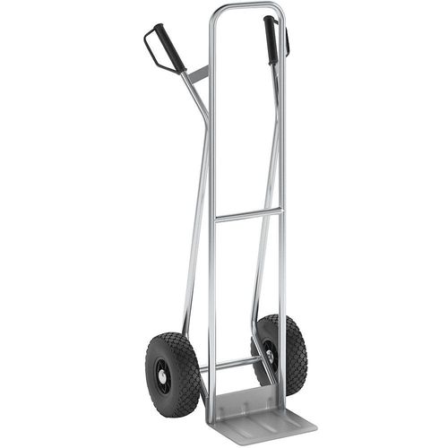 eurokraft pro Sackkarre aus Aluminium, Modell L: für Großes und Sperriges, mit komfortabler Luftbereifung