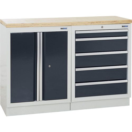 Schranksystem, 1 Schrank, 5 Schubladen, anthrazitgrau kaiserkraft