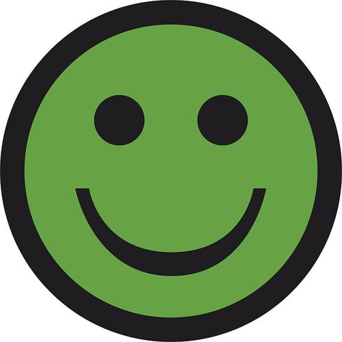 SMIT VISUAL Magnetfolie FACE, Ø 50 mm, VE 20 Stk, grün / rot