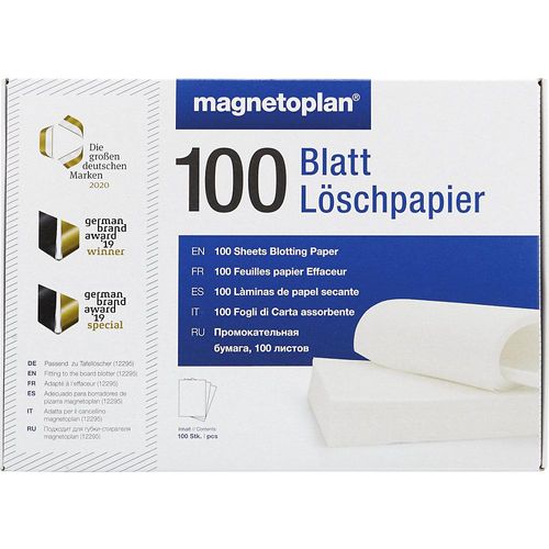 magnetoplan ferroscript® Löschpapier, VE 300 Stk, für Tafellöscher