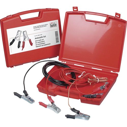Antistatik-Set, im Kunststoff-Koffer, 3 Kupferkabel mit Klemmzangen kaiserkraft