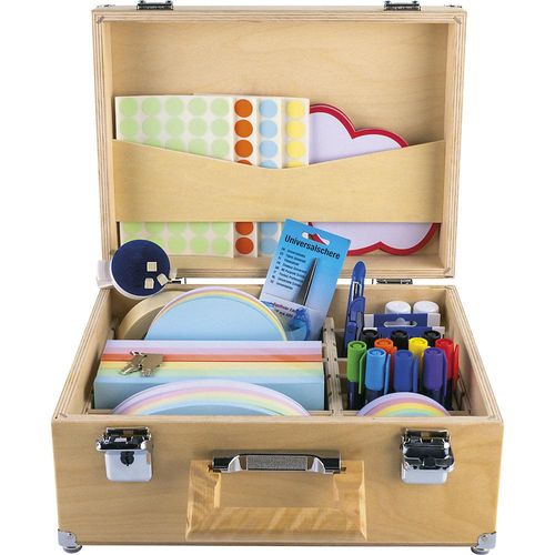 magnetoplan Moderatorenkoffer Wood Series Birke, HxBxT 362 x 280 x 183 mm, beige