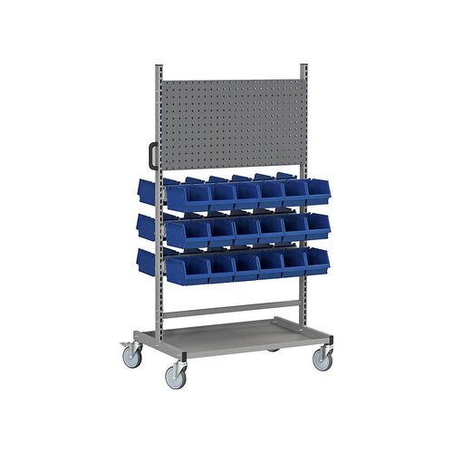 Werkzeug- und Materialwagen, mit Lochwand und 6 Kästenschienen, LxBxH 925 x 610 x 1650 mm kaiserkraft