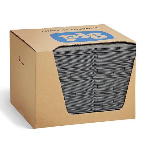 PIG Universal-Bindevliesmatte, VE à 125 Stk, im Spenderkarton, Medium-Weight-Ausführung, BxL 380 x 510 mm