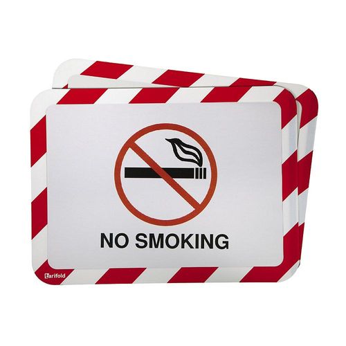 Tarifold Präsentationssichthülle DIN A4, mit magnetischem Verschluss, selbstklebend, rot / weiß, VE 2 Stk