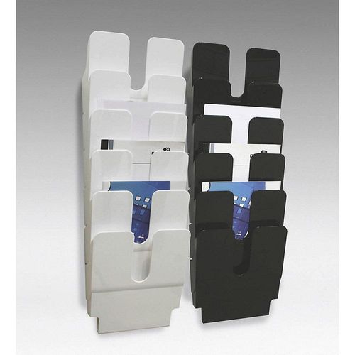DURABLE Wandprospektständer, 6 x DIN A4 Hochformat, VE 3 Stk, weiß Image
