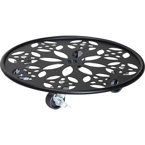 Wagner Pflanzenroller Stahl BLACK, Tragfähigkeit 60 kg, rund, Ø 300 mm, schwarz