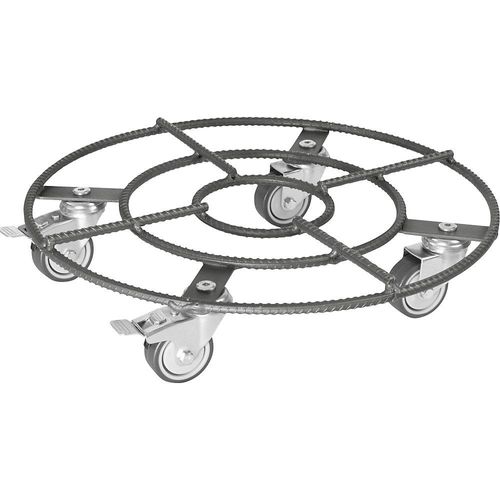 Wagner Pflanzenroller, Tragfähigkeit 200 kg, Stahl, Ø 380 mm, silber