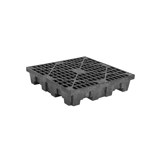 Justrite PE-Auffangwanne aus PE-Regenerat, Wanne für 4 x 200 l Fässer, großes Volumen, Auffangvolumen 276 l