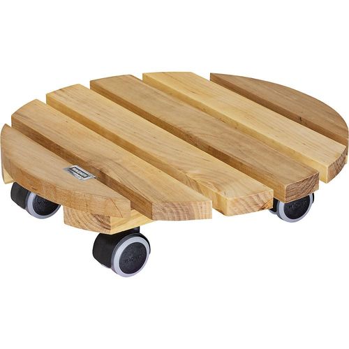 Wagner Pflanzenroller Erle NATURE, Tragfähigkeit 100 kg, LxB 340 x 340 mm, natur