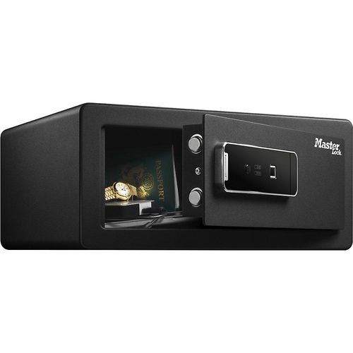 Masterlock Sicherheitstresor mit biometrischem Schloss, Stahl, schwarz, HxBxT 195 x 430 x 370 mm