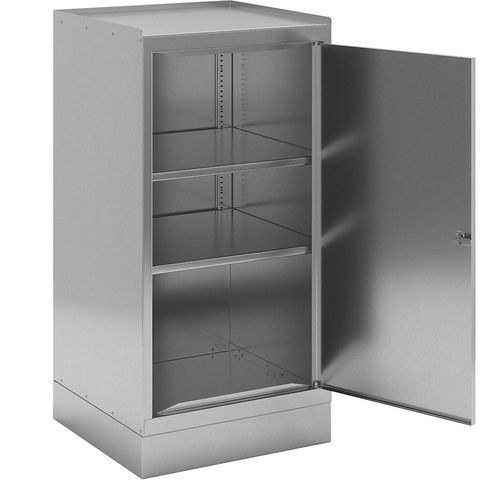 Edelstahl-Werkzeugschrank, mit 2 Fachböden, HxBxT 1000 x 500 x 500 mm kaiserkraft