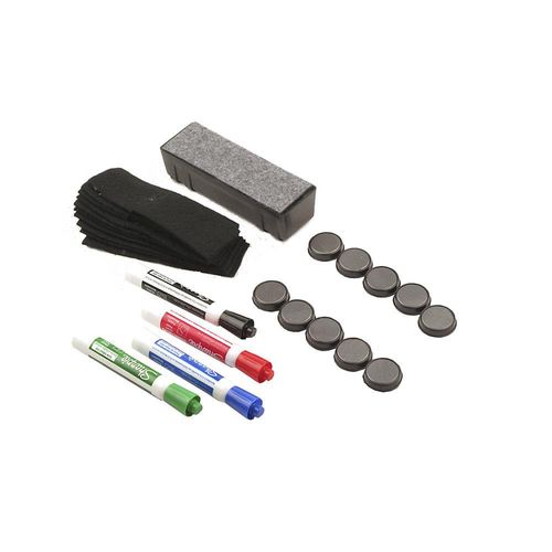 Axelent Magnet-/ Stiftset QUICK ON, für QUICK ON-Whiteboard, inkl. Reinigungsgerät