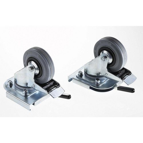 ZARGES Clip-On Rollensatz, 2 Lenkrollen, Rad-Ø 100 mm