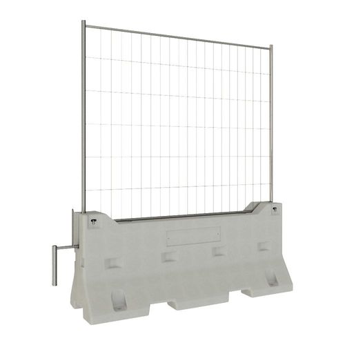 Schake Betonleitwand mit Mobilzaun, LxBxH 2830 x 2420 x 930 mm, grau