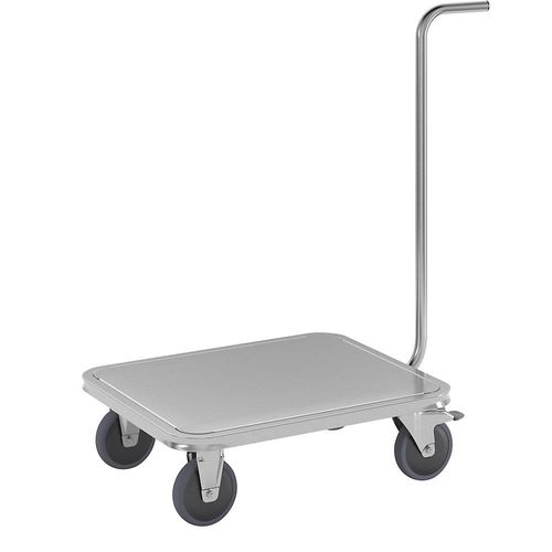 Edelstahl-Griffroller, Radsatz Edelstahl, Tragfähigkeit 250 kg kaiserkraft