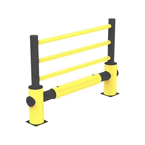 d-flexx Sicherheitsgeländer Typ Echo, Anfangsset, 2 Endpfosten, Holmensatz