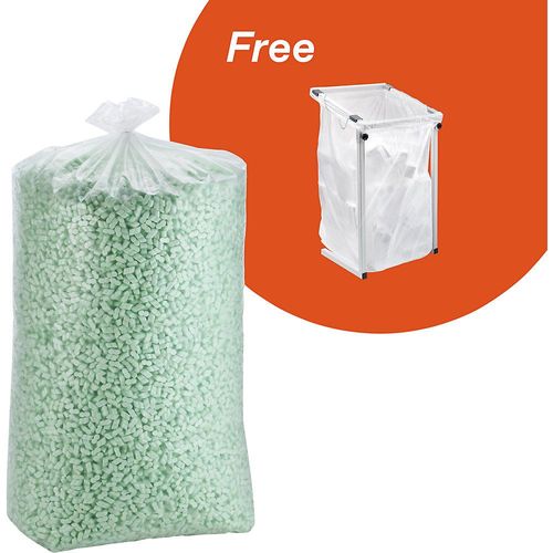 Deal: 200 Abfallsäcke mit Gratis-Abfallsackhalter, 200 x 1000-l-Müllsäcke, transparent, mit stabilem Sackhalter kaiserkraft