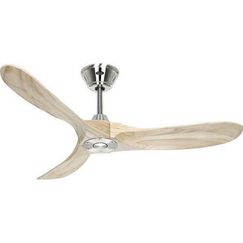 Deckenventilator ECO GENUINO, Rotorblatt-Ø 1220 mm, natur / Chrom kaiserkraft