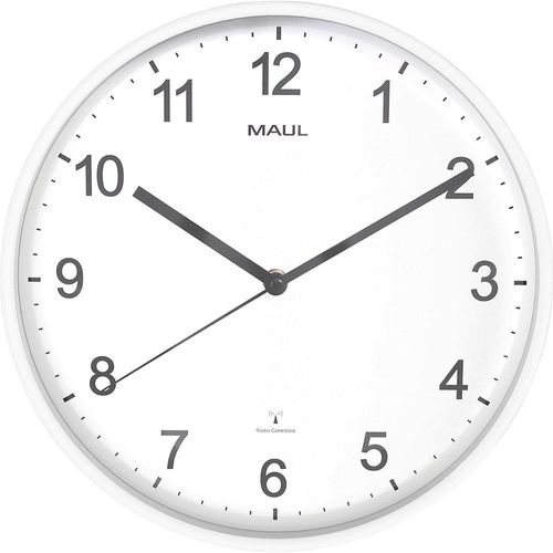 MAUL Wanduhr MAULsprint, Funkuhrwerk, weiß