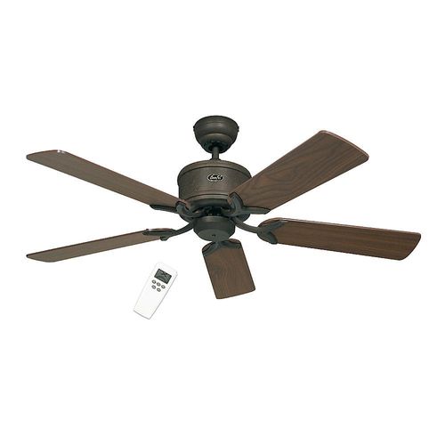 Deckenventilator ECO ELEMENTS, Rotorblatt-Ø 1320 mm, Nussbaum / Buche / braun antik / bronze kaiserkraft
