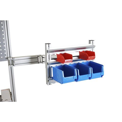 eurokraft pro Schwenkarm mit Kasteneinhängeleisten, für Sichtlagerkästen, HxBxT 405 x 545 x 882 mm