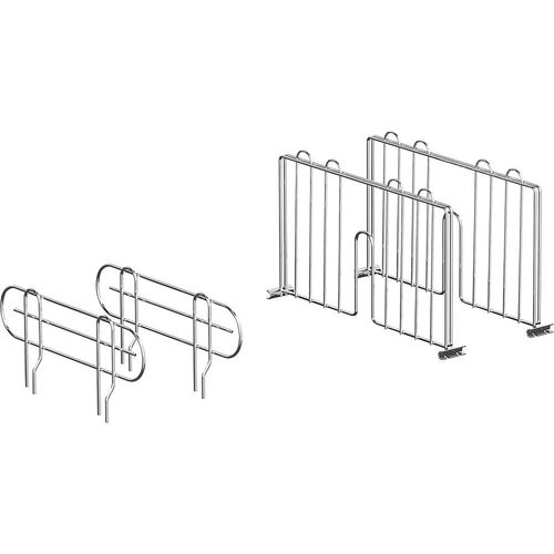 Set aus Regalteilern und Seitenbegrenzern, für Tiefe 360 mm, verchromt, 2 x 2 Stk kaiserkraft