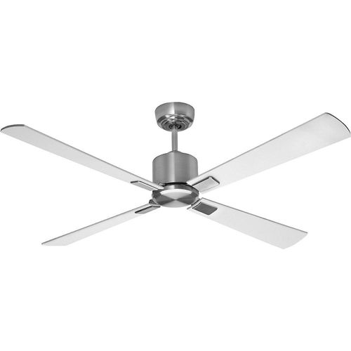 Deckenventilator mit Holz-Wendeflügeln, Rotorblatt Ø 1320 mm, weiß / lichtgrau kaiserkraft