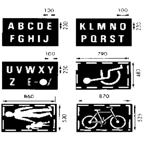 Schablonenset, Set 3, bestehend aus 6 Einzelschablonen kaiserkraft