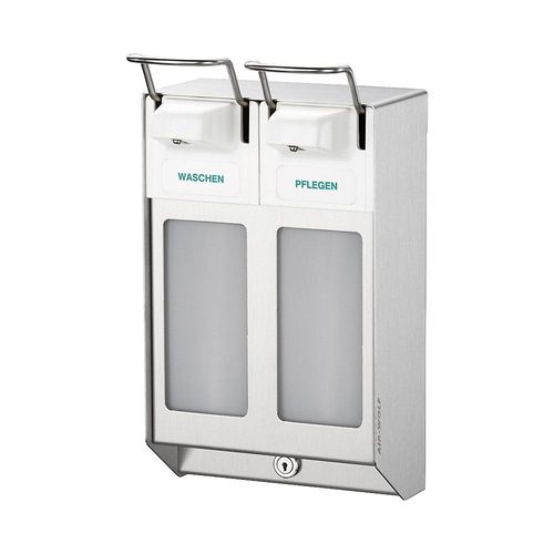 AIR-WOLF Reihenspender, mit 2 Spendern à 1000 ml, Edelstahl