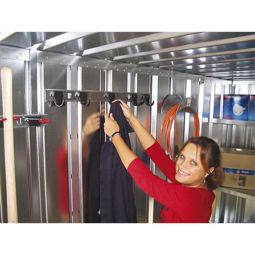 Kleiderhakenleiste, für Container, verzinkt kaiserkraft