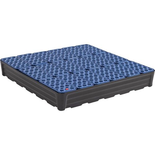 eurokraft pro PE-Kleingebinde-Universalwanne, mit PE-Gitterrost, Auffangvolumen 180 l Image