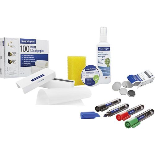 magnetoplan Whiteboard-Zubehörset, LARGE, Stifte, Magnete, Reiniger