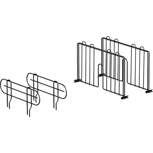 Set aus Regalteilern und Seitenbegrenzern, für Tiefe 360 mm, schwarz, 2 x 2 Stk kaiserkraft