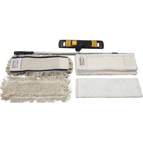 Vermop Teleskopstiel-Reinigungsset, Teleskopstange 900 - 1650 mm, mit 10 Mopps