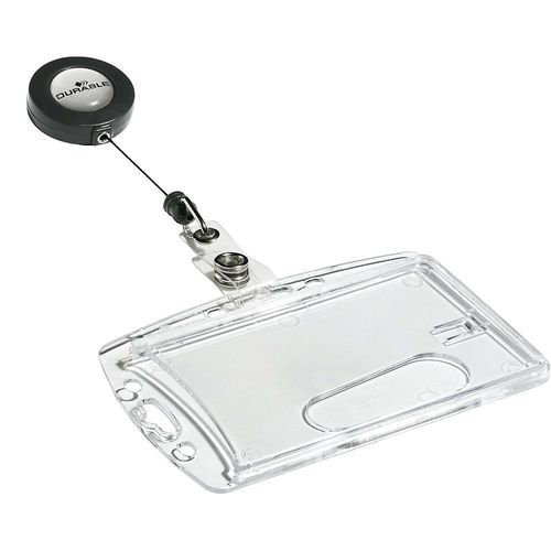 DURABLE Kartenhalter mit Jojo-Auszug, mit Jo-Jo-Auszug, BxH 85 x 54 mm, VE 10 Stk