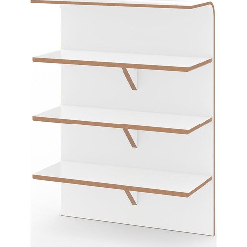 Tojo Anlehnregal, Breite 620 mm, Modell PLATZ, weiß