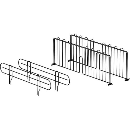 Set aus Regalteilern und Seitenbegrenzern, für Tiefe 610 mm, schwarz, 2 x 2 Stk kaiserkraft