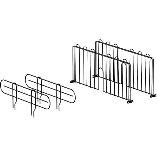 Set aus Regalteilern und Seitenbegrenzern, für Tiefe 460 mm, schwarz, 2 x 2 Stk kaiserkraft