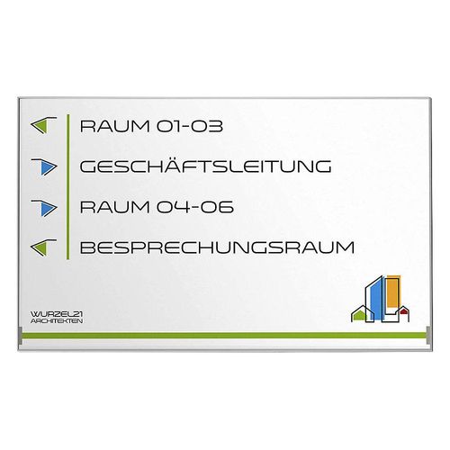 Tür-/Infoschild, DIN A3 quer, HxB 299,5 x 422,5 mm, verkehrsweiß kaiserkraft