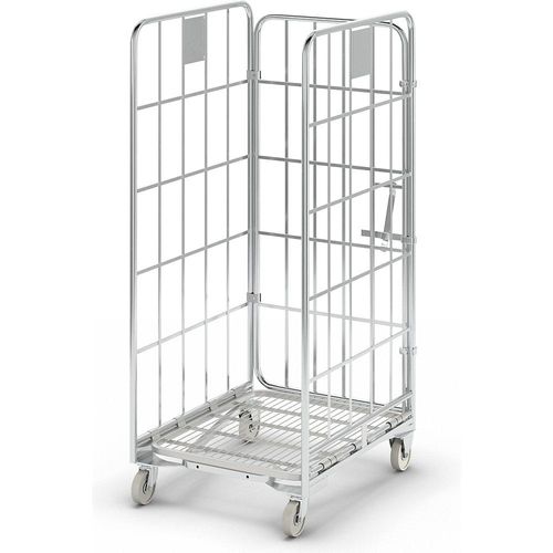 Rollbehälter, nestbar, 3-seitig, HxBxT 1665 x 700 x 800 mm kaiserkraft