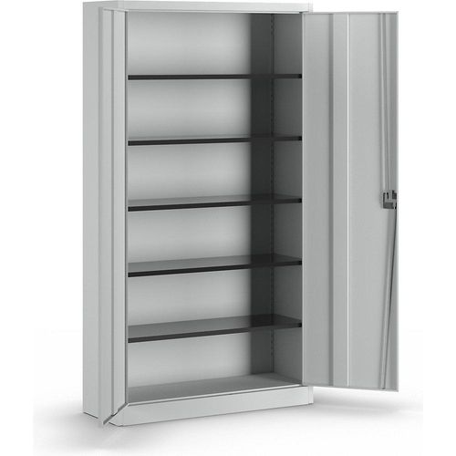 mauser Universalschrank, extrahoch, HxBxT 2200 x 1200 x 420 mm, lichtgrau
