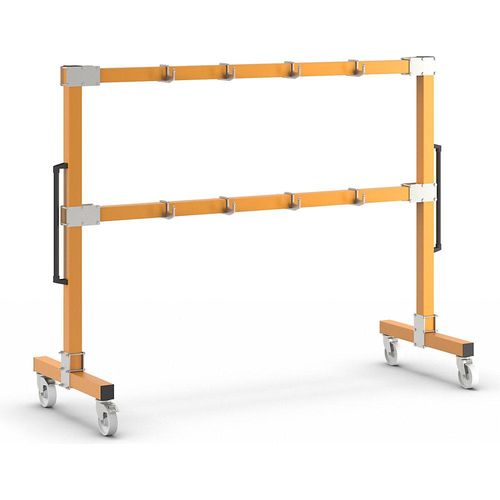 eurokraft pro Anschlagmittel-Garderobe, fahrbar, Länge 2500 mm