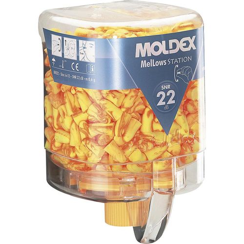 MOLDEX Gehörschutzstation inklusive Stöpsel, MelLows® gelb, SNR 22 dB, inklusive 250 Paar MelLows®