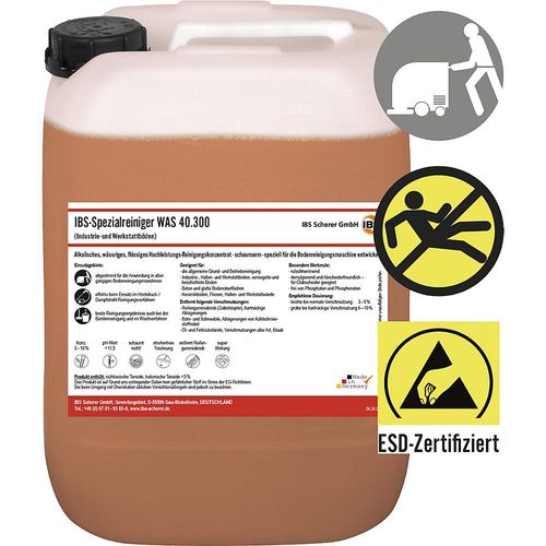 IBS Scherer Bodenreinigungsmittel WAS 40.300, pH-Wert < 11,5, 20-l-Kanister