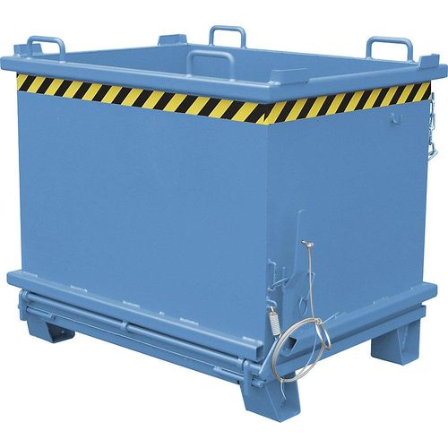 eurokraft pro Klappbodenbehälter SB, Volumen 1 m³, Traglast 2000 kg, lichtblau