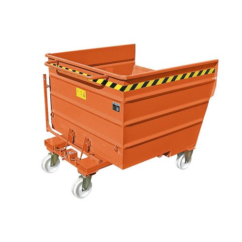 Mobiler Kippbehälter mit Klappmechanismus, mit Radausstattung, Volumen 1,61 m³ kaiserkraft