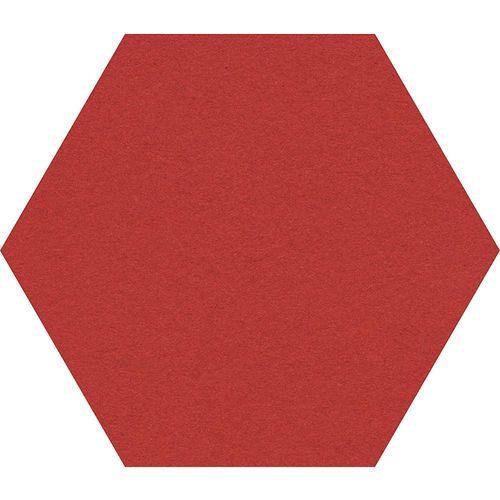 Chameleon Design-Pinnwand sechseckig, Kork, BxH 600 x 600 mm, rot