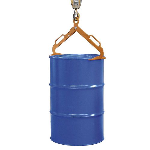 eurokraft pro Fasszange, für stehende 200-l-Fässer, orange